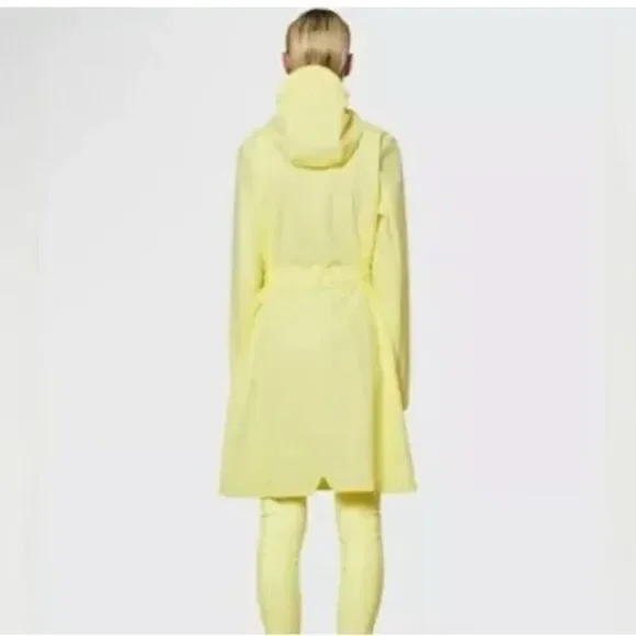 RAINS Curve Women's Waterproof Jacket Size XSmall Straw Yellow MSRP $140 NWT - Picture 2 of 5